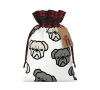 CHUNMINW Merican Dog Head Print - Bolsa de regalo personalizada con cordón para mujer, fiesta de Navidad, boda, San Valentín, 1 unidad