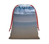 CHUNMINW Serene Coastal - Bolsa de regalo de terciopelo suave con cordón para Navidad, regalo personalizado para boda o cumpleaños