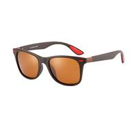 CHUNNUAN Gafas de sol polarizadas para hombres y mujeres, clásicas, cuadradas, de plástico, para conducir, para hombre, a la moda, color negro, té
