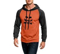 CHUNOTU - Sudadera con capucha de Halloween para hombre con texto en inglés "Don't Test One Letter", caqui, M