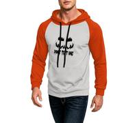CHUNOTU - Sudadera con capucha de Halloween para hombre con texto en inglés "Don't Test One Letter", marrón, XL