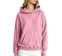 CHUNOTU - Sudadera con capucha para mujer, color liso, elegante, remache | Sudadera casual con capucha y remaches de metal, forro polar suave, suéter Y2K, ropa de calle para otoño y uso diario