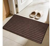 CHUNRONG Alfombra Antideslizante 80 x 90 cm para Una Entrada Limpia Alfombra de Puerta para Patio Varios Tamaños para Puerta Principal, Balcón, Jardín, marrón