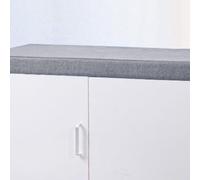 CHUNRONG Cojín de Banco de Tamaño Personalizado 38 x 38 cm Suave, Lavable Cojines para Bancos Base Antideslizante para Terraza Balcón Palet Comedor Columpios, Gris Claro