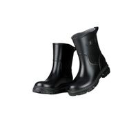 CHUNXVLI Botas de lluvia para mujer, de tubo corto, antideslizantes, botas de lluvia para agua de mar, zapatos de goma impermeables para senderismo, trabajo (negro, 41)