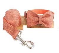 CHUNXVLI Correa para Perros Gatos Traje Pajarita Collar De Perro Grabado Personalizado Collares De Perro De Nylon para Niña Niño Perros Correa Ajustable Productos para Mascotas(49-55cm)