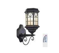 CHUNXVLI Luces Solares Jardín Lámpara De Pared Solar LED con Sensor, Luz Exterior IP65, Resistente Al Agua Lámparas Solares Exterior(Black)