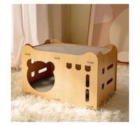 CHUNXVLI Rascador para Gatos Casa Rascadora For Gatos, Rascadores For Gatos De Interior, Casa De Madera For Gatos con Tabla For Rascar, Cama, Muebles For El Hogar para Gatos De Interior(B)