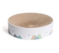 CHUNXVLI Rascador para Gatos Rascador Redondo para Gatos Salón Superior Rascador para Gatos Almohadilla para Rascar De Cartón Y Construcción para Gatos De Interior(33 * 33 * 3.5cm)