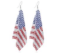 CHUNYANAN - Pendientes largos de malla de metal con lentejuelas doradas y borla larga para mujer, aretes de borla de moda, regalo de joyería, Metal
