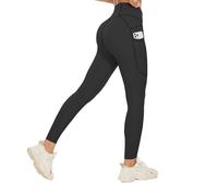 ChunyChi Leggins Deportivos Mujer Largos con Bolsillos, Legegings Opacos de Cintura Alta, Mallas Deporte Mujer Leggins Mujer Push Up para Yoga, Fitness, Longitud Fácilmente Acortable