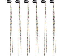 Chunyin 6 cadenas de pelo con diamantes de imitación para mujer, accesorios de joyería para el cabello, clips de extensiones de cristal, pasadores dorados y plateados para trenzas (colores brillantes)