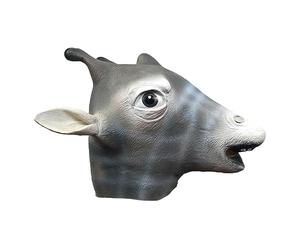 CHUOZI Máscara de cabeza de jirafa, disfraz de fiesta de Halloween, máscaras de cara completa, látex de animales, accesorios de disfraces