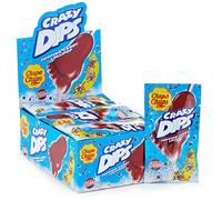 Chupa Chups Crazy Dips Cola - Juego de 24 piruletas de cola con forma de pie con polvo de ducha y efecto crujiente, piruletas con sabor a cola, 24 x 14 g