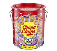 Chupa Chups Lata, Caramelo Con Palo Original De Sabores Variados, 150 x 12 G (1.8 kg), Caramelo, 150 Unidad (Paquete de 1)