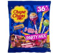 Chupa Chups Party Mix paletas y caramelo mixto con sabor a frutas 36 piezas 400g