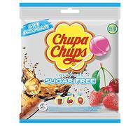 Chupa Chups sin Azúcar Caramelo con Palo de Sabores Variados, 6 x 11g
