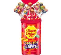 Chupa Chups Original, Caramelo con Palo de Sabores Variados, Tubo Eancode de 100 unidades de 12 gr. (Total 1.200 gr.)