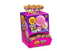 Chupa Chups XXL, Flavour Playlist Caramelo relleno de Chicle con Palo de Sabores Variados, Display de 60 unidades de 29gr. Ichuches