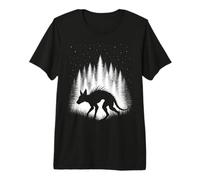 Chupacabras Caminando por el Bosque Blanco bajo Estrellas de la Tarde Camiseta Premium
