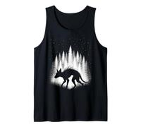 Chupacabras Caminando por el Bosque Blanco bajo Estrellas de la Tarde Camiseta sin Mangas