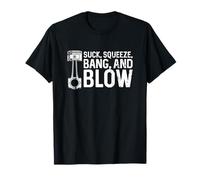 Chupar Squeeze Bang Blow Coche Guy Mecánico Camiseta