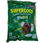 Chupeta sabor a carmelo y coco, Super coco Bombón paquete 24 unidades, Colombia