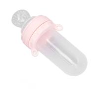 Chupete Alimentador de Alimentos para Bebés, Cuchara para Apretar, Cubierta Antipolvo, a Prueba de Fugas, para Evitar Asfixia, Alimentador de Frutas para Bebés de Silicona para