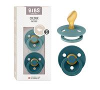 Chupete BIBS Colour, paquete de 2, chupete sin BPA, Talla 2 (Paquete de 2), Island Sea/Forest Lake