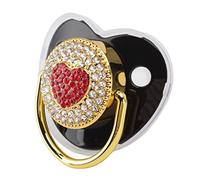 Chupete de beb recin nacido Pezn en forma de corazn Chupete de beb suave para calcetines domsticos (BLACK