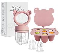 Chupete de frutas para bebés a partir de 6 meses, sin BPA, silicona, almacenamiento de alimentos para bebés, mordedor refrigerante para bebés, ayuda para la dentición, alimentador de silicona para