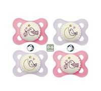 Chupete de silicona MAM"Skin Soft" // 0-6 Mo. Juego de 4 cajas de transporte para niños, incluye 2 cajas de esterilización.