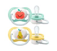 Chupete de silicona ultra air 0-6 meses frutas 2 unidades - Philips Avent