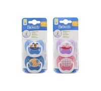 Chupete Dr Brown´s Prevent Dibujos Etapa T2 bebés de 6 a 12 meses - Pack 2 Unidades