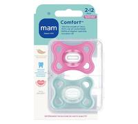 Chupete Mam Comfort Rosa - 2-6 meses - Silicona - Pack X2