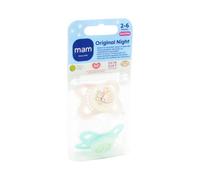 MAM Chupete Original Night Neutro Mate 2-6m 2 uds