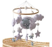 Chupete móvil para la habitación de los niños: proyección de luz musical, móvil de oso para dormir, ayuda para dormir para niños pequeños, con sonidos relajantes e iluminación