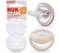 Chupete NUK MommyFeel Baby Dummy | 0-9 meses | Compatible con la lactancia materna | Silicona sin BPA | Blush y Sandstone | 2 unidades