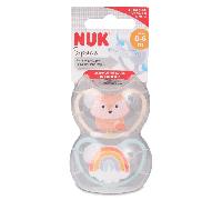 NUK Perfect Match Air Chupete para bebé | 0-6 meses | Chupetes ortodónticos que facilitan la ventilación y evitan la irritación | 95% de aceptación por parte de los bebés** | Zorro/Oso | 2 unidades