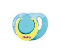 Chupete ortodóntico clásico de silicona con pajarita ovalada, ideal para bebés de 0 a 6 meses (azul y amarillo)