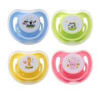 - Chupete - Paquete de 4 chupetes de silicona para gatitos perros juguetes en forma de con protectora para calmar gatos perros, de masticación y del estrés