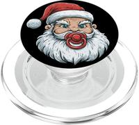 Chupete Rojo en Navidad Busca Divertido Papá Noel PopSockets PopGrip para MagSafe