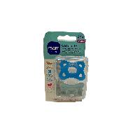 Chupete silicona MAM Comfort 3-12 meses 2 uds azul - pack doble, diseño flexible