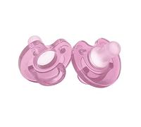 Chupete Soother, adecuado para UCI Neonatal, chupetes para prematuros y recién nacidos, chupetes de 100% silicona para recién nacidos (Rosa)
