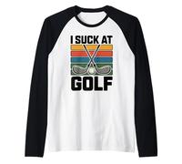Chupo en el Golf Broma Divertido Perdedor de Golf Hombres sarcásticos Golf Camiseta Manga Raglan