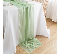 CHUQING Camino de Mesa de Gasa Verde, para Boda, decoración de Mesa, Pasillo, Mesa, Tela, Tul, Verde Claro, 70 cm x 3 m