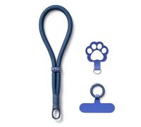 CHUQING Correa de muñeca para teléfono, cordón corto para teléfono, llavero, cartera, cadena azul real