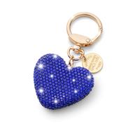 CHUQING Llavero con forma de corazón con diamantes de imitación brillantes para mujer, Royal Blue Heart13, Talla única