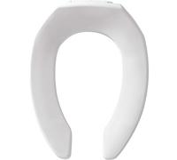Church 295SSCT 000 - Asiento de inodoro frontal abierto, color blanco, bisagras alargadas