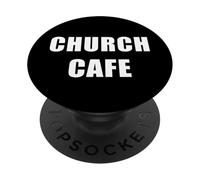 Church Cafe - Christian Faith Kitchen Server Staff Uniform PopSockets PopGrip Adhesivo